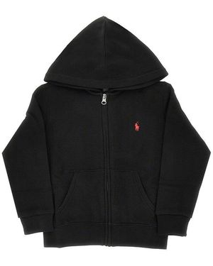 Ralph Lauren Full-Zip Hoodie With Logo Embroidery Kids - Black