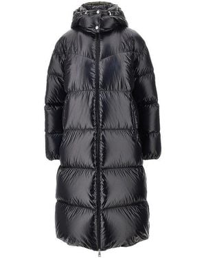 Moncler 'Harfang' Long Down Jacket - Black