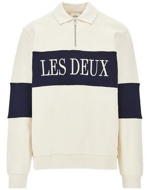 Les Deux Zipper Rugby Sweatshirt - Blue
