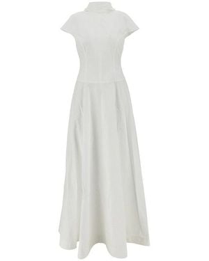 ARMARIUM 'Arielle' Poplin Long Dress - White