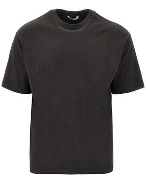 AURALEE Brushed Cotton T-Shirt - Black