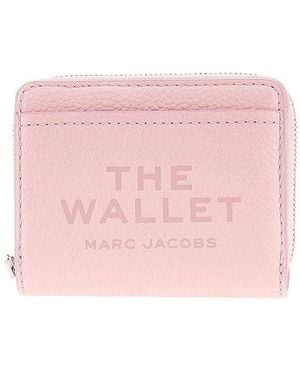 Marc Jacobs Grained Leather Mini Compact Wallet - Pink