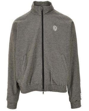 GALLERY DEPT. Houndstooth Wool-Blend Track Jacket - Gray