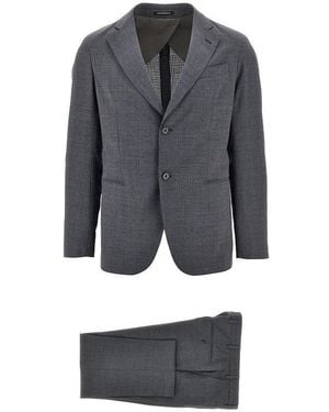 Emporio Armani Wool-Blend 'City Line' Tailored Suit - Grey