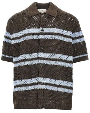 Les Deux 'Gianni' Knitted Shirt - Black