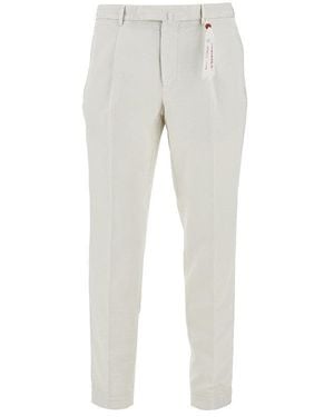 Santaniello Cotton And Linen 'Arechi' Trousers - Grey
