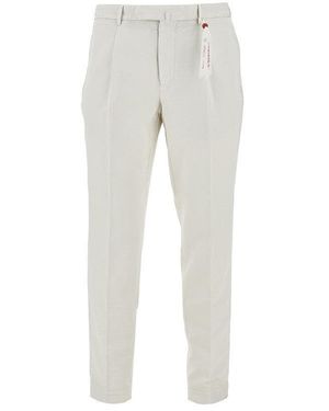Santaniello Cotton And Linen 'Arechi' Trousers - Grey