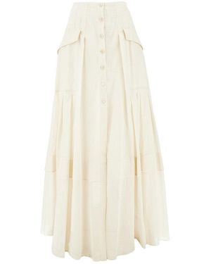 Alberta Ferretti Gonna Lunga - Bianco