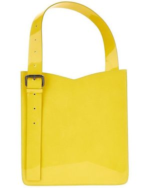 AUTENTICA 504 Patent Leather 'Iron' Tote Bag - Yellow