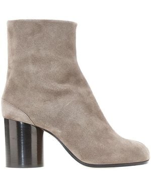 Maison Margiela Suede Leather 'Tabi' Ankle Boots - Gray