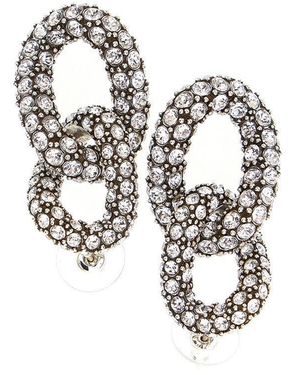 Isabel Marant 'Funky Ring' Earrings With Rhinestones - Metallic