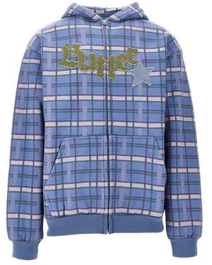 Butter Goods Edge Patch Full-Zip Hoodie - Blue