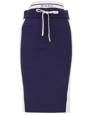 Pinko Knitted Pencil Skirt - Blue