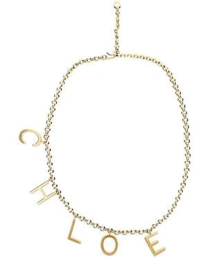 Chloé 'Chloé Letters' Jewel Belt - Metallic
