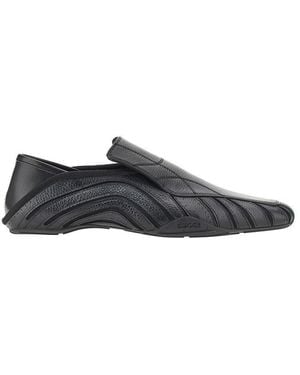 Gucci Leather Slip-On Trainers - Black