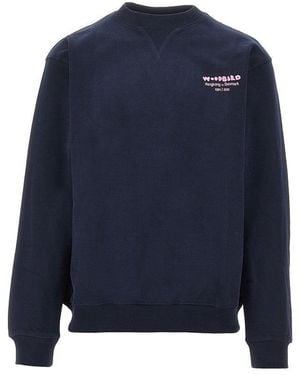 Woodbird Wbcane Wok Crewneck Sweatshirt - Blue