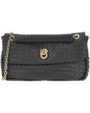 Bottega Veneta Intrecciato Nappa Leather 'Madison' Bag - Black