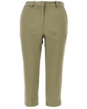 Frankie Shop 'Lior' Twill Capri Trousers - Green
