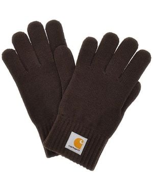 Carhartt 'Watch' Knitted Gloves - Brown