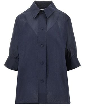 Jil Sander Cotton Organdy Shirt - Blue