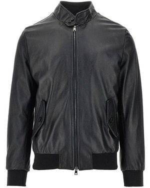 Dacute Nappa Leather New Ben Bomber Jacket - Gray