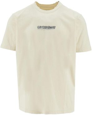 C.P. Company Logo Embroidery T-Shirt - Natural