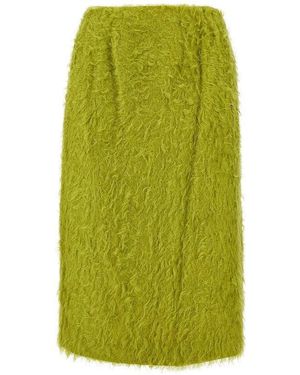 Carven Jacquard Viscose Skirt - Green