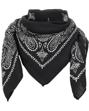 Destin 'Judy' Wool Squared Scarf - Black