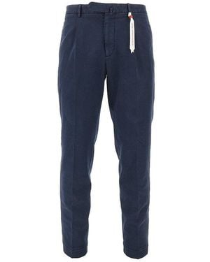 Santaniello Stretch Gabardine 'Arechi' Trousers - Blue