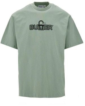 Butter Goods T-Shirt Con Stampa 'Lock' Uomo - Verde