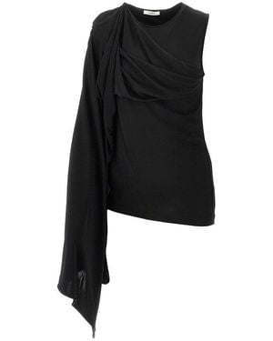 The Row 'Isadra' Draped Top - Black
