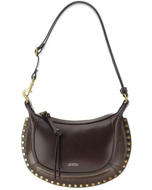 Isabel Marant Leather Oskan Moon Bag - Brown