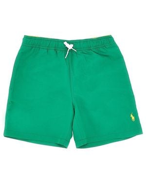 Ralph Lauren Swimshorts With Logo Embroidery Kids - Green