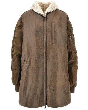 Isabel Marant 'Eivina' Faux Shearling Coat - Brown