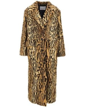 Stand Studio 'Marceline' Faux Fur Coat - Metallic