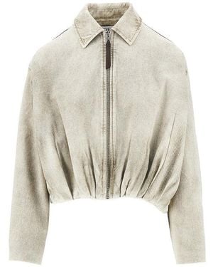 Loewe Draped Denim Jacket - White