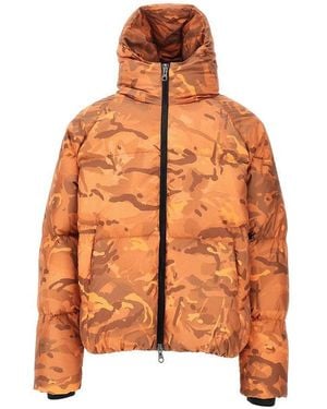 Cole Buxton Camouflage Ripstop Down Jacket - Orange