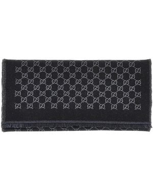 Gucci Gg Wool-Blend Scarf - Black