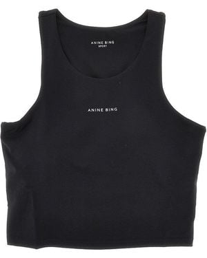 Anine Bing 'Elina' Sporty Top - Black
