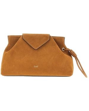IOEF Nubuck Leather 'Ariette' Pouch - Brown