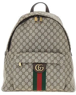 Gucci Medium Ophidia Backpack - Grey
