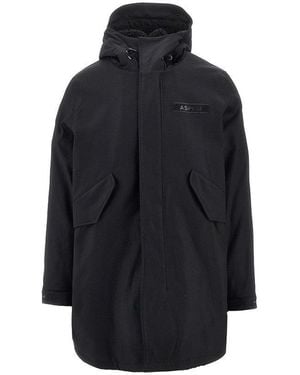 Aspesi Cotton Parka Coat - Blue
