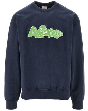 Arte' Blocks' Crewneck Sweatshirt - Blue