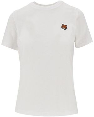 Maison Kitsuné 'Fox Head' Patch T-Shirt - White