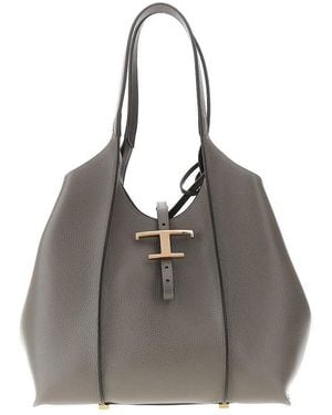 Tod's Borsa Shopping 'T Timeless' Piccola Donna - Grigio