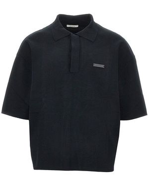 Entire studios Mercerized Cotton Club Polo - Blue