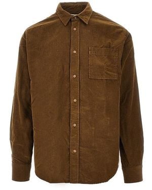 Forét 'River' Corduroy Shirt - Brown