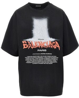 Balenciaga 'The Door Oversize' Jersey T-Shirt - Black
