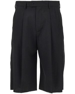 MARSĒM Tailored Shorts With Satin Ribbon - Black