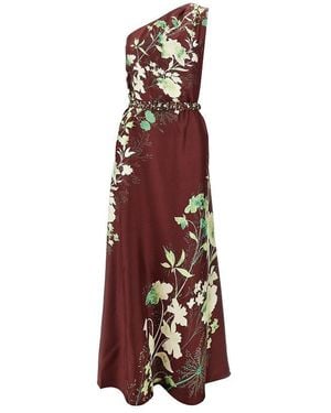 La DoubleJ 'Roy' Silk One-Shoulder Dress - Brown